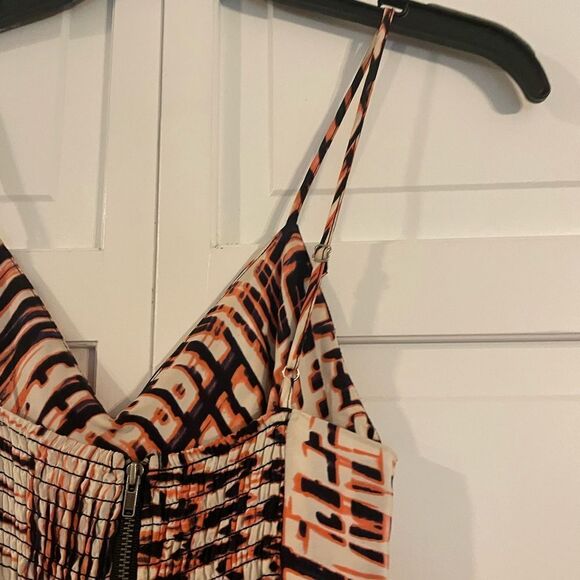 Parker silk ruched chest abstract dress size xs - Picture 7 of 9